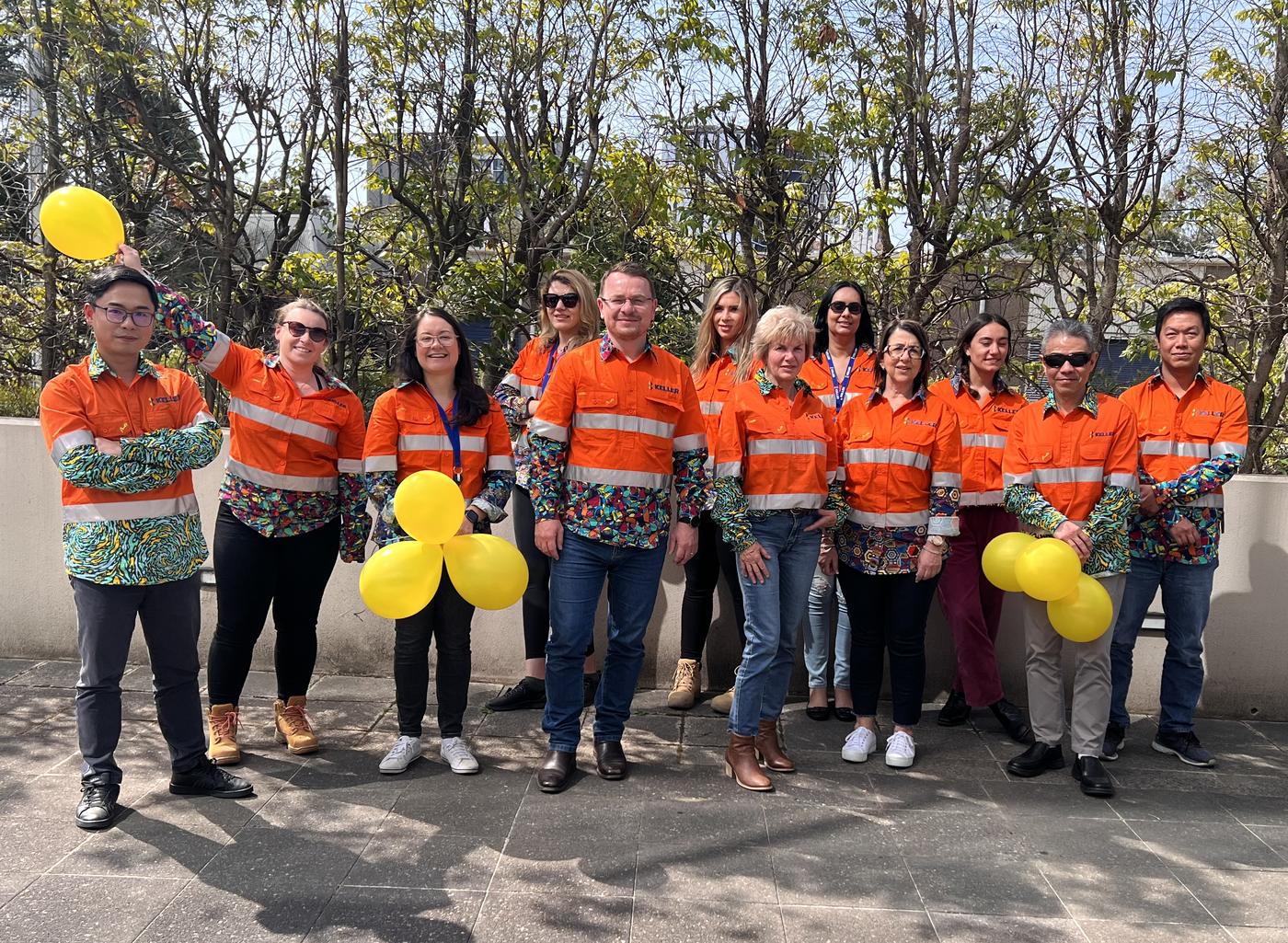 Macquarie Park team in TradeMutt shirts