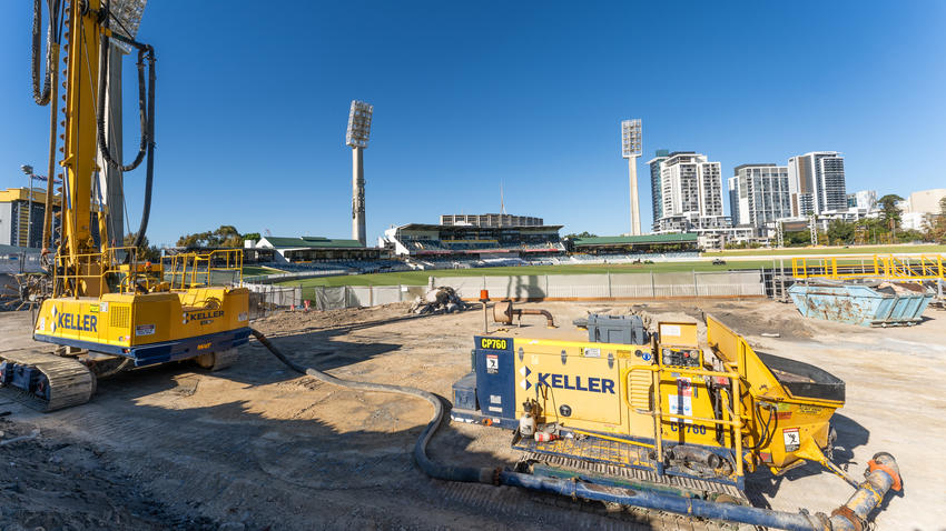 WACA stadium, heavy foundations