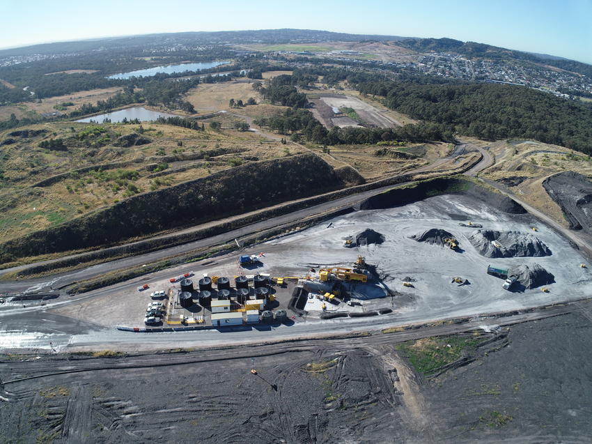 Tailings dam capping, West Wallsend NSW